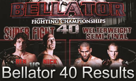 bellator results tonight|bellator results today.
